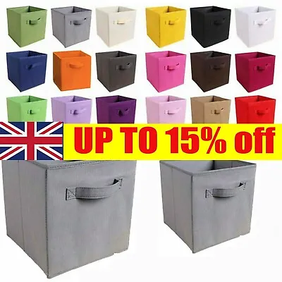 NEW Foldable Storage Collapsible Box Home Clothes Organizer Fabric Cube UK🔥 • £10.99