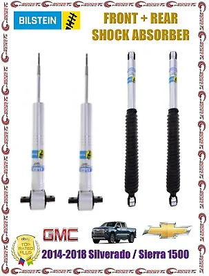 Bilstein Front + Rear Shocks 0 -1.85  Lift For Chevy GMC Sierra Silverado 1500 • $422.32