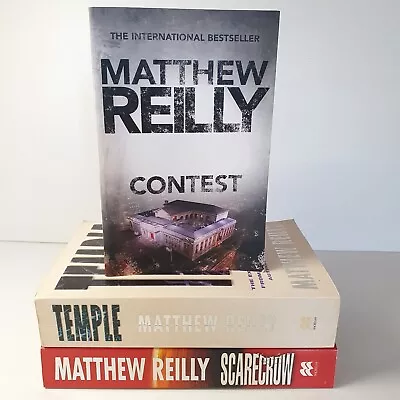 3 X Matthew Reilly Books Temple Contest Scarecrow Paperback Bundle Lot • $26