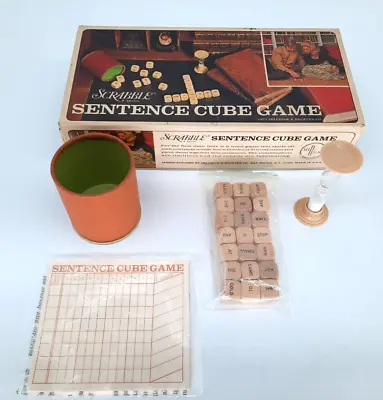 VTG Scrabble Sentence Cube Game 1971 Selchow & Righter (BOU M1) • $4.95