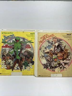 Lot Of 2 VTG 80s Video Disc Movies Muppet Caper Muppetland Kermit Jim Henson • $11