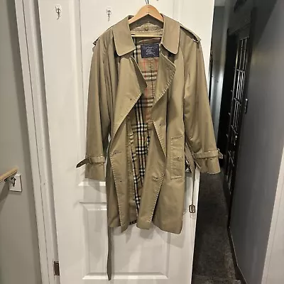 Burberry’s Of London Vintage Mens 38R Trench Coat With Liner Pre-owned In EUC • $80