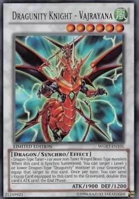 Yugioh-Dragunity Knight - Vajrayana-Ultra Rare-Limited Edition-WGRT EN101 (NM) • £2.50