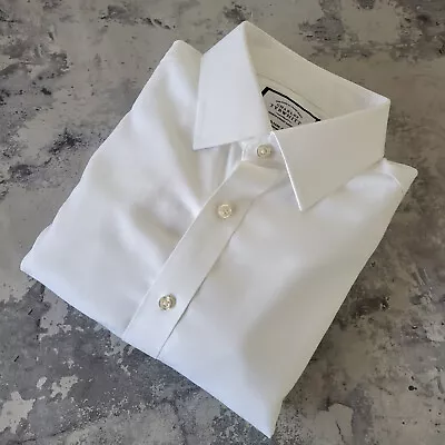 Charles Tyrwhitt Mens White 16.5  Classic Fit Shirt French Cuff 36  Sleeve • £21.95