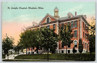 Mankato Minnesota~Quoins~Dormers~Cupola St Josephs Hospital @ Sunrise~1915 PC • $9