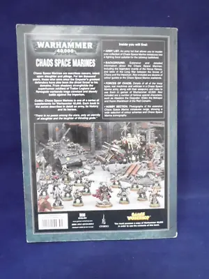 Warhammer 40k Chaos Space Marines Codex Army Book Games Workshop Books Marine Gw • £10