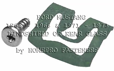 1965 1966 1971-1973 Fits Ford Mustang Windshield Or Rear Glass Mldg Clips 20 • $5.95