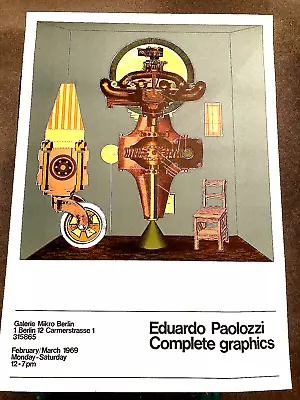 Eduardo Paolozzi Metaphysical Translations Galerie Mikro 1969 Poster • £175