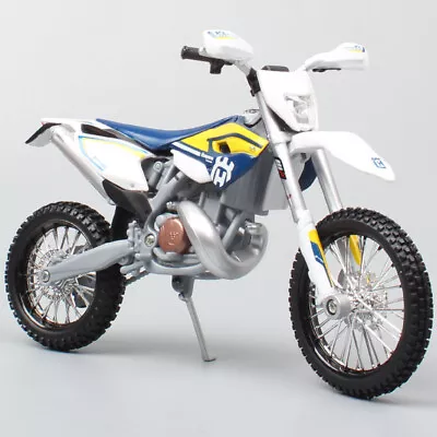 1/12 Motorcycle Scale Husqvarna TE125 2016 Dirt Bike Motocross Diecast Model Toy • $24.89