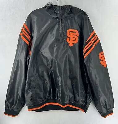 SAN FRANCISCO GIANTS Pullover Windbreaker Top G-III Sports By Carl Banks MLB VTG • $39.99