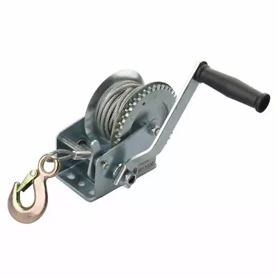 £21.99 • Buy 1200lbs Manual Hand Winch Boat Car Trailer Caravan 10m 32ft Cable Marine Puller