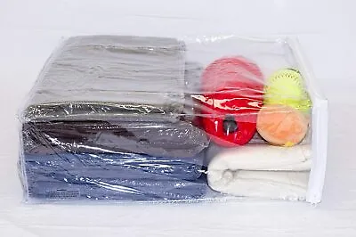 5 Pack Clear 15  X 18  X 6  Vinyl Zippered Closet Under Bed Storage Bags Zipper • $14.99