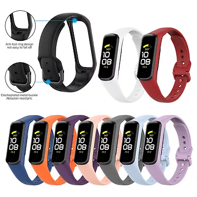 Metal Buckle Band Strap Replacement Silicone For Samsung Galaxy Fit 2 SM-R220 • $9.32