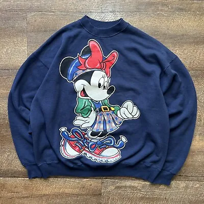 Vintage 80's/90's Mens L/XL Minnie Mouse Hip Hop/Streetwear Pullover Sweatshirt • $32.99