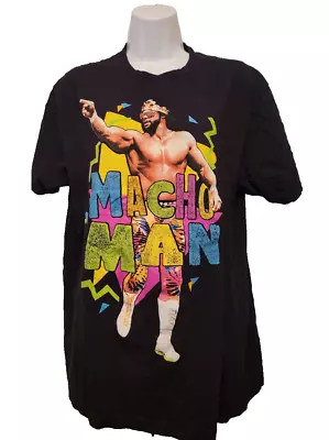 WWE Macho Man Shirt Men's L Short Sleeve Black • $14.99