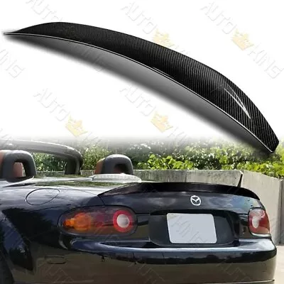 Fit 2006-2015 Mazda Miata Mx-5 Real Carbon Fiber Rear Trunk Lid Spoiler Wing • $135.24