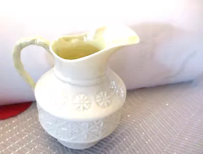 Vintage Belleek Fine Irish Porcelain Creamer Pitcher Green Mark Ireland Mint • $7