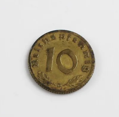 Germany 1938 10 Reichspfennig Coin Mint D Munich • £6.50