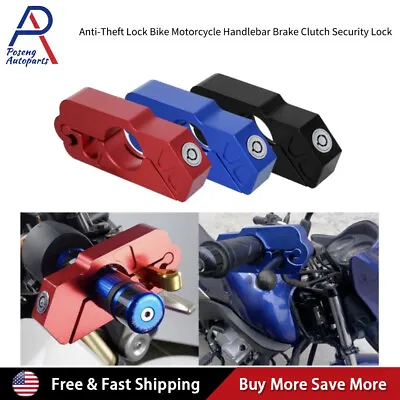 Anti-Theft Lock Bike Motorcycle Handlebar Brake Clutch Security Lock Accessories • $18.99