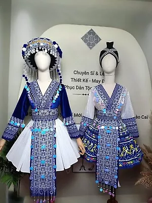 Hmong Dress Traditional Costume Hmong Clothes Hmong Hill Tribe Handmade Outfit • $162