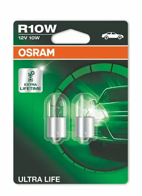 Osram Globes Ultra Life (pk 2) Bayonet Ba15s 12v 10w 5008ult-02b   • $7.72