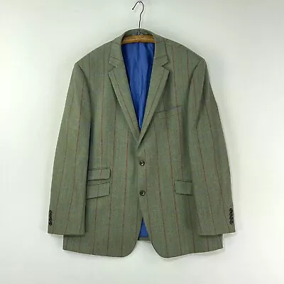 Gurteen Esquire Tweed Sports Jacket Mens 48R Green Check Country Hacking Blazer • $68.48