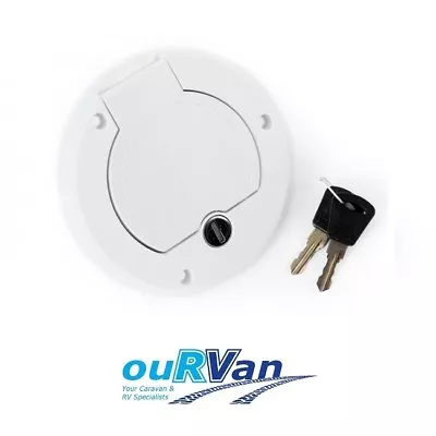 Camec Caravan Water Tank Water Filler Locking Flap White 25mm Hose 039945 • $48.50