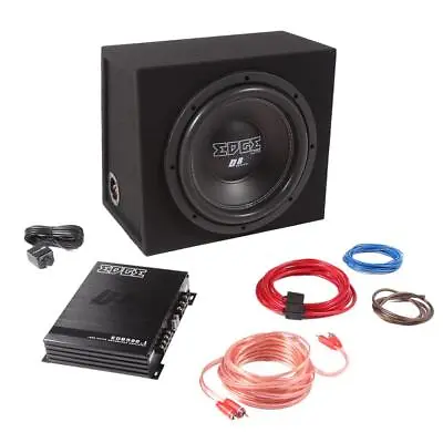 By Vibe 12in Edge EDB Car Audio Sub Subwoofer With Amplifier Amp Wiring Kit 600w • £159.99
