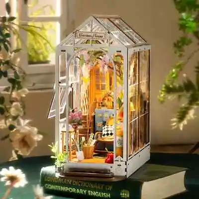 Rolife Holiday Garden House 3D Book Nook Shelf Insert With LED Model Build Kit • £37.99