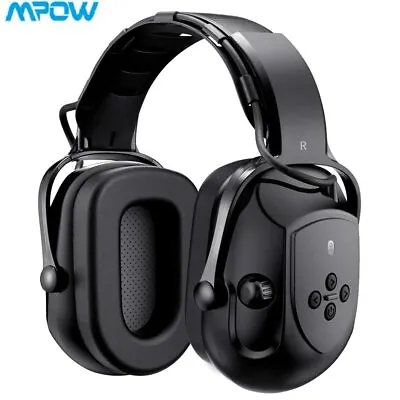 Mpow Bluetooth Ear Defenders EarMuffs Headphones Shooting Hearing Protector Mic • £32.99