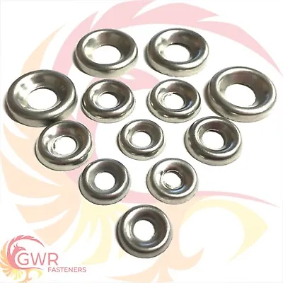 No.681012 SCREW CUP WASHERS COUNTERSUNK SCREWS FINISHING A2 STAINLESS STEEL • £87.96