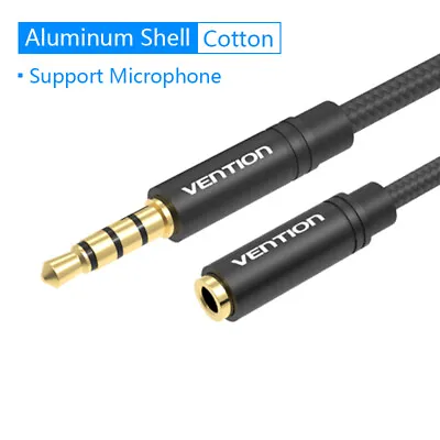 3.5mm Headphone Extension Cable Adapter AUX Audio Stereo Male To Female Tablet • £7.94