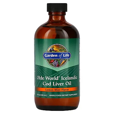Olde World Icelandic Cod Liver Oil Lemon Mint 8 Fl Oz (236 Ml) • $18.49