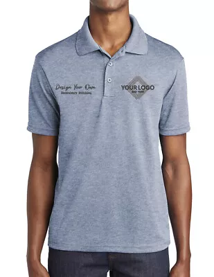 Ink Stitch Design Your Own Embroidery Logo Custom Men Mesh Cool Fit Polo Shirts • $27.99