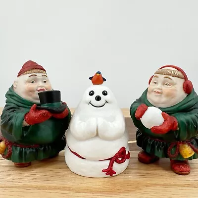 Dept 56 Merry Makers Seymore Seigfried And The Snowman Set Of 3 With Box • $14.99