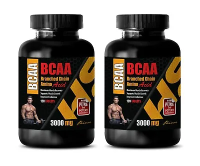 Increase Muscle Stimulation - BCAA 3000MG - Leucine Enriched Bcaas 2 BOTTLE • $39.20