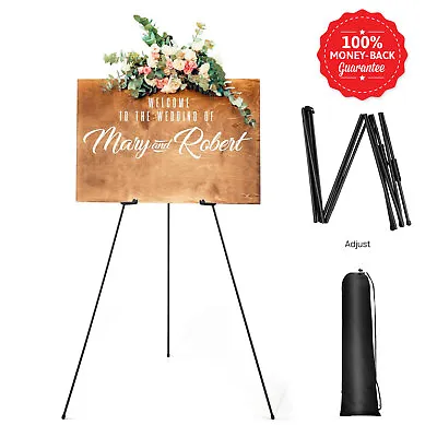 160 Cm Foldable Tripod Canvas Stand Adjustable Metal Sign Display Holder Stand • £16.86