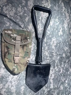 USGI Military ENTRENCHING TOOL SHOVEL W OCP COVER CARRIER POUCH VGC • $40