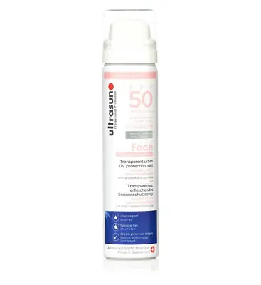 Ultrasun Face Sun Protection SPF 50 TRANSPARENT FACE & SCALP UV PROTECTION MIST • £19.50