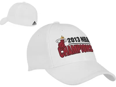 NWT New NBA Miami Heat Adidas 2013 Champions Flex Hat S/M L/XL • $16.25