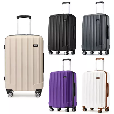 28 Inch ABS Hard Shell Large Suitcase Spinner 4 Wheels Luggage Trolley Case • £38.99