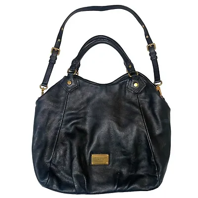 Marc By Marc Jacobs Classic Q Francesca Black Leather Shoulder Crossbody Bag • $149