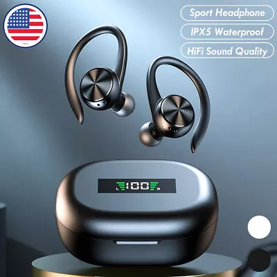 Bluetooth 5.0 Headset TWS Wireless Earphones Ear Hook Earbuds Stereo Headphones • $17.38