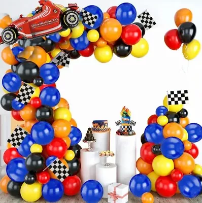 140 PCs Racing Cars Party Decoration  Birthday Gift Checkered Colors Holiday • $23.99