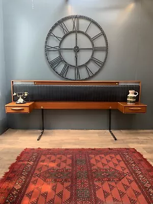 £165 • Buy Mid Century Retro Teak Austinsuite Double Headboard And Bedside Tables