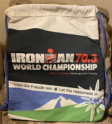 Ironman Austria 70.3 World Championship Triathlon Drawstring Bag Backpack • $9.50