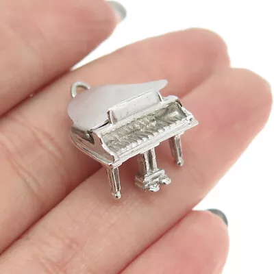 BEAU 925 Sterling Silver Vintage Piano Musical Instrument Locket Charm Pendant • $37.99