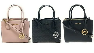 $118.94 • Buy Michael Kors Satchel Medium Leather Mercer Messenger Handbag Crossbody 