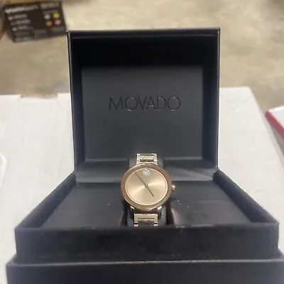 Movado Women's Watch  Bold Rose Gold Swiss Quartz Stainless Steel 34mm • $125