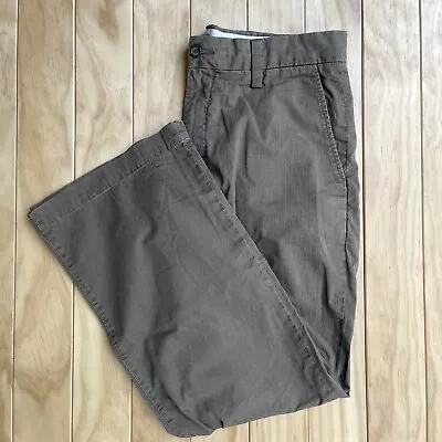 Banana Republic Pants Mens 35x30 Dark Tan 100% Cotton Summer Trousers Classic • $26.75